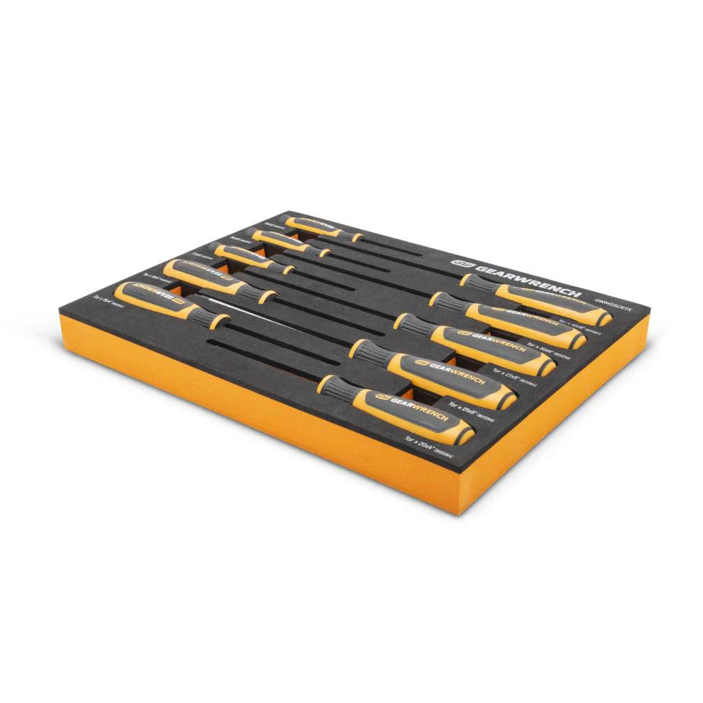 GEARWRENCH 10 Piece Torx Dual Material Screwdriver Set in Foam Storage Tray - GWMSSCRTX - Image 4