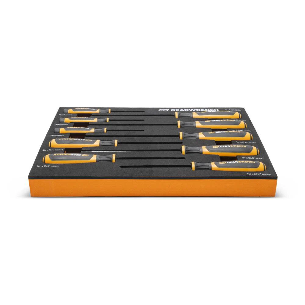 GEARWRENCH 10 Piece Torx Dual Material Screwdriver Set in Foam Storage Tray - GWMSSCRTX - Image 5