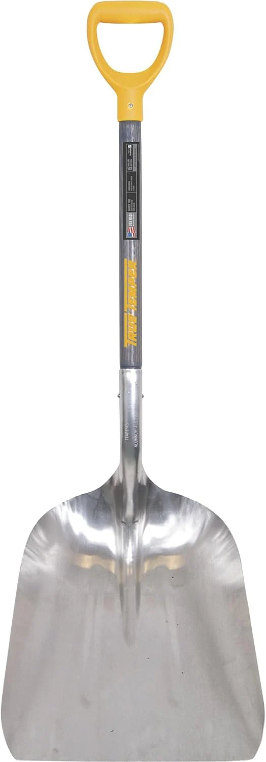 True Temper 2681200 Aluminum Scoop with D-Grip and Hardwood Handle, Silver - Image 2