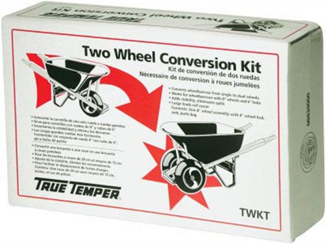 True Temper TWKT Wheelbarrow Two Wheel Conversion Kit,Black - Image 3