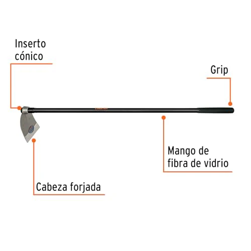 Truper 10621 Forged Garden Hoe - 2 Lb High Carbon Steel One-Piece Forged Head, 54-Inch Handle Round Eye Hoes - Image 2