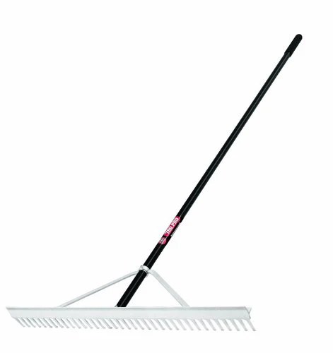 Truper 32400 Tru Pro 36-Inch Aluminum Landscape Rake, 66-Inch Aluminum Handle