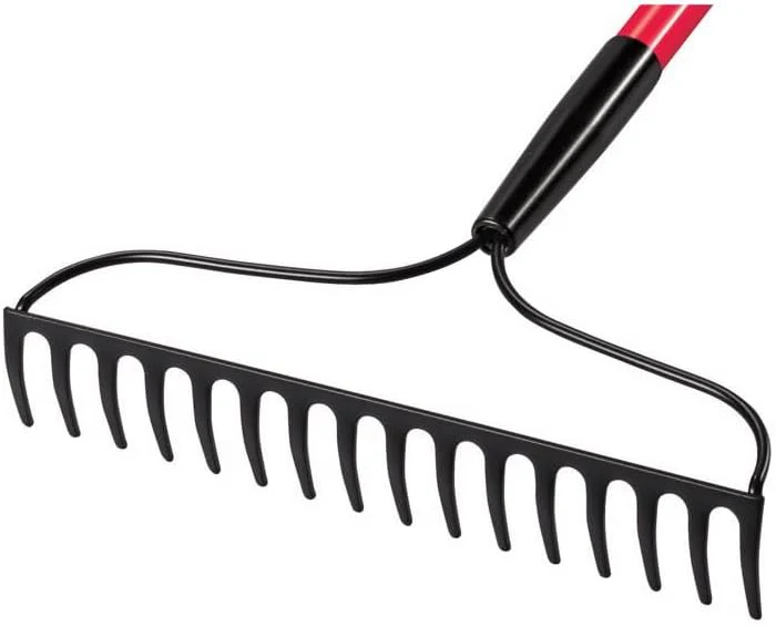 Truper 32404 Tru Tough Welded Bow Rake, 16-Teeth, Fiberglass Handle 60-Inch - Image 2