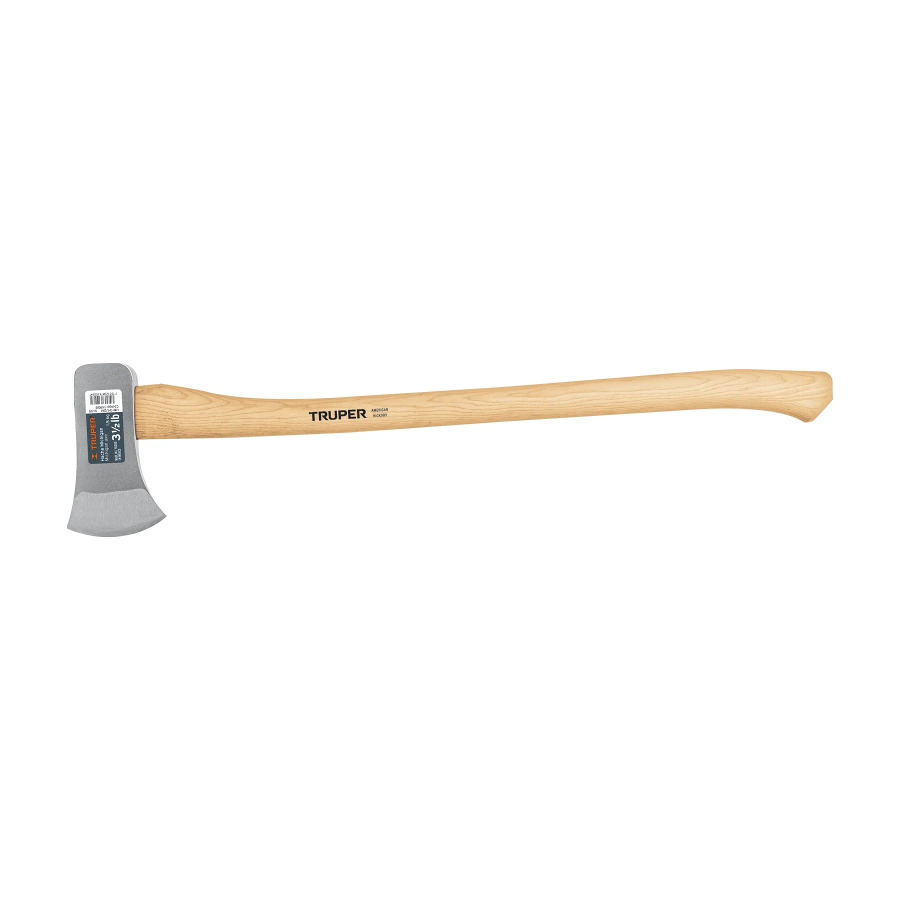 Truper HM-3-1/2M 3 1/2 lb Michigan Axe, 34" Hickory Handle