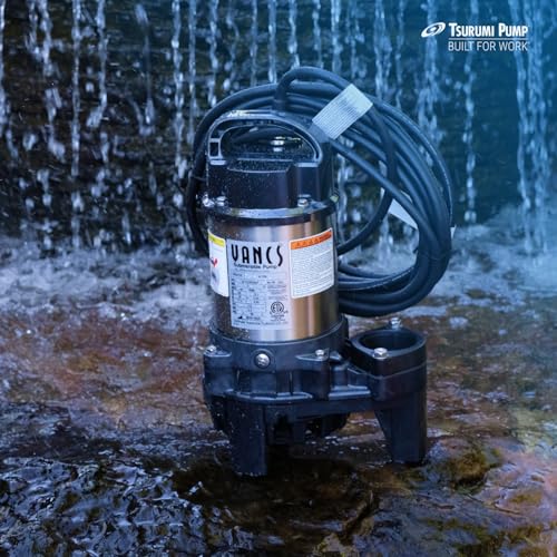 Tsurumi Pump 4-PN | Submersible Pond Pump/Waterfall Pump | 1/2 HP, 115V, 2 in Discharge | Ideal Water Feature Pump for Ponds, Fountains, Waterfalls | 80 GPM / 4800GPH - Image 5