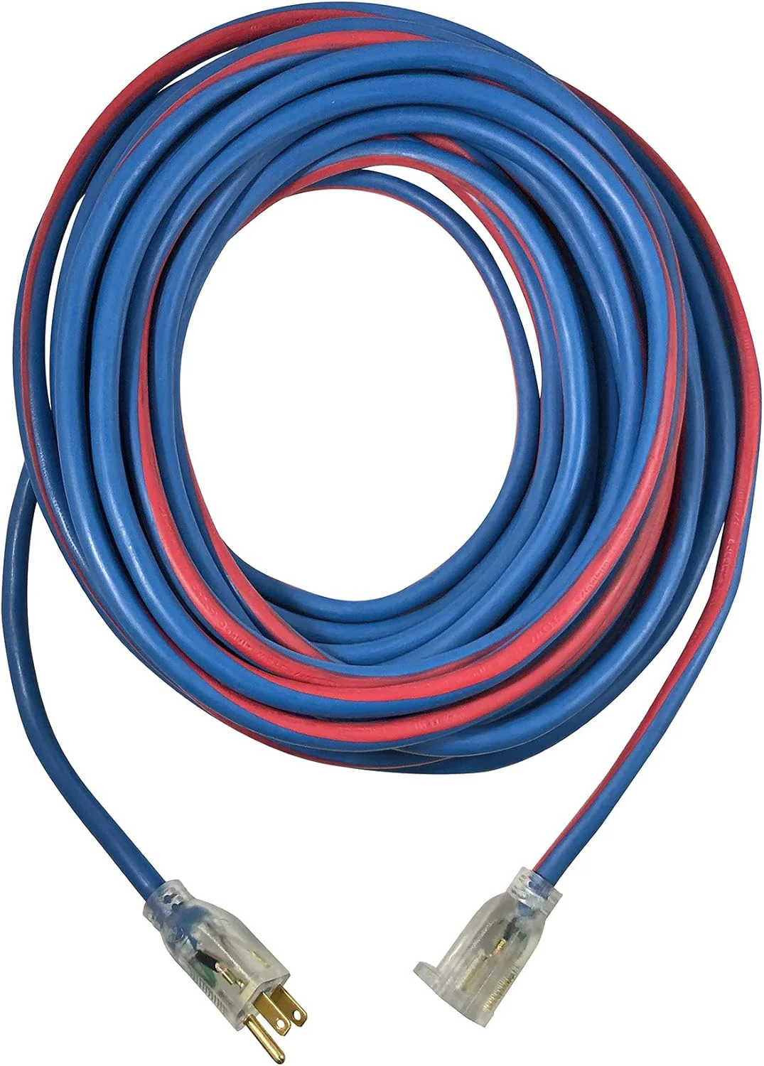 US Wire 99050 12/3 50-Foot SJEOW TPE Cold Weather Extension Cord Blue with Lighted Plug - Image 2