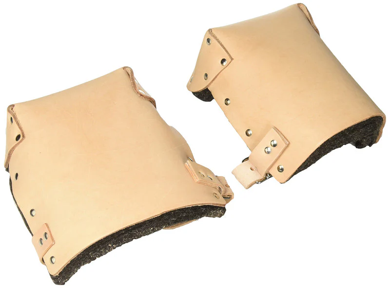 [USED] Kraft Tool WL088-CTSRD-LN 1-Inch Thick Felt Leather Knee Pads, Pair
