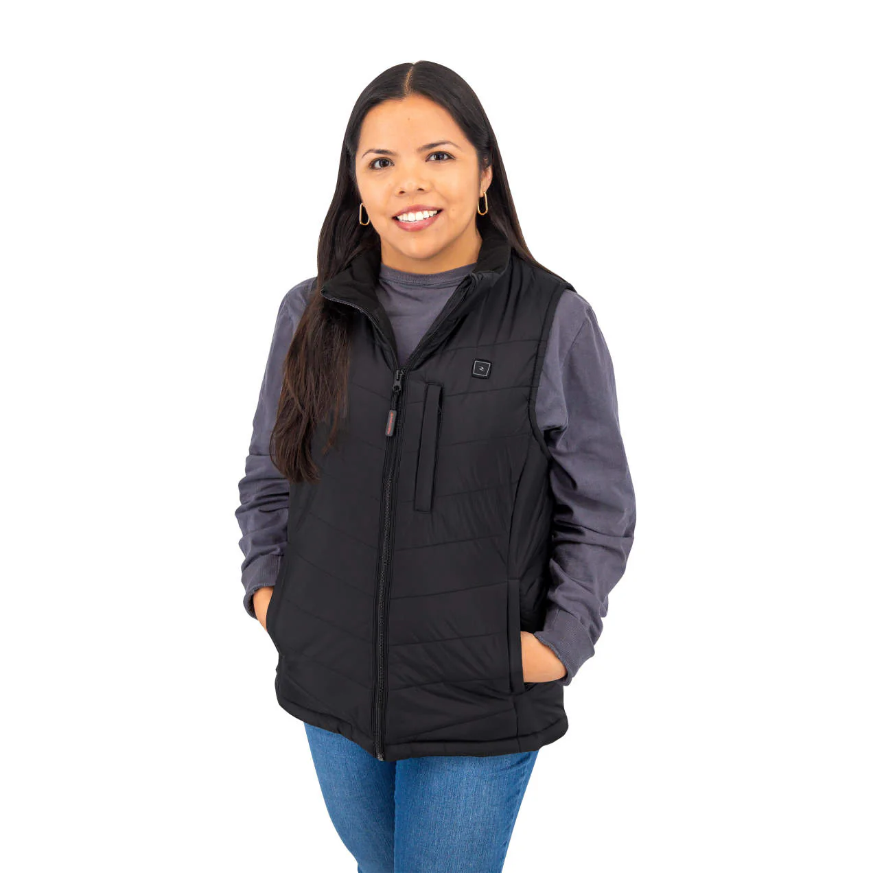 [USED-LIKE NEW] Radians RHG-V201B-M Women's Heated Puffer Vest Kit with Battery, Black, Medium - Image 6