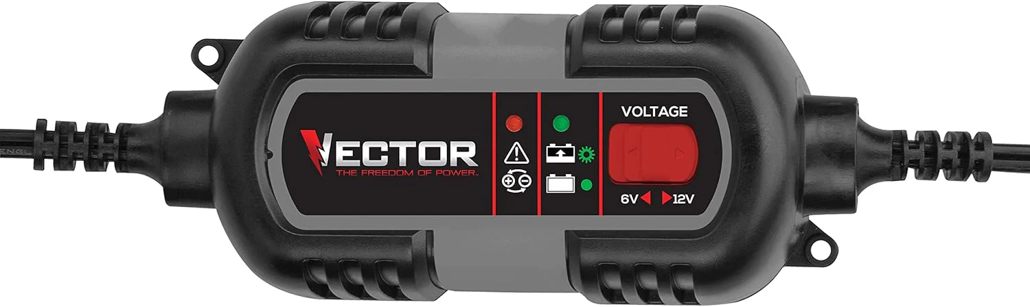 VECTOR 1.5 Amp Battery Charger, Battery Maintainer, Trickle Charger, BM315V, 6V and 12V, Fully Automatic - Image 2