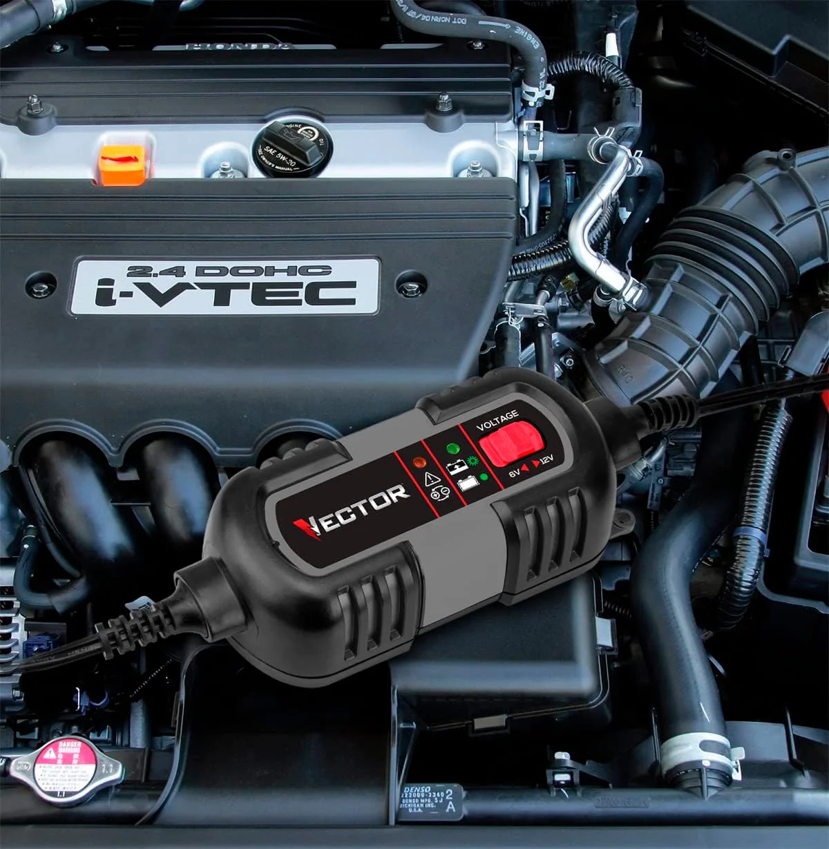 VECTOR 1.5 Amp Battery Charger, Battery Maintainer, Trickle Charger, BM315V, 6V and 12V, Fully Automatic - Image 5