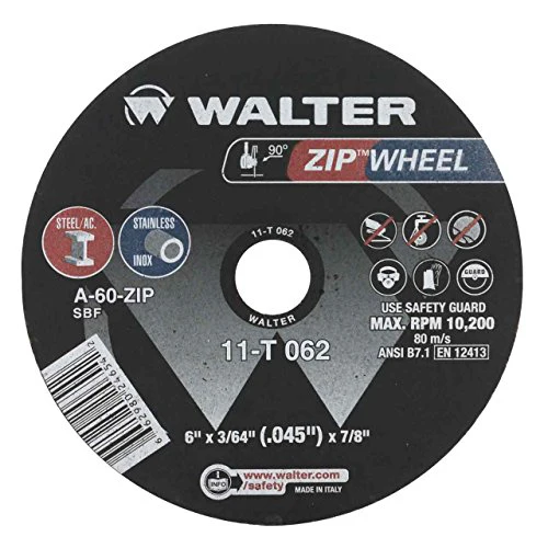 Walter ZIPCUT Thin Cut-Off Wheel 6″ x 3/64″ x 7/8 Type 1