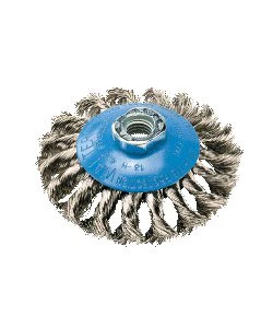 Walter 13H714 Saucer-Cup Knot-Twisted Brush - 7 in. Carbon Steel Wire Brush - Image 3