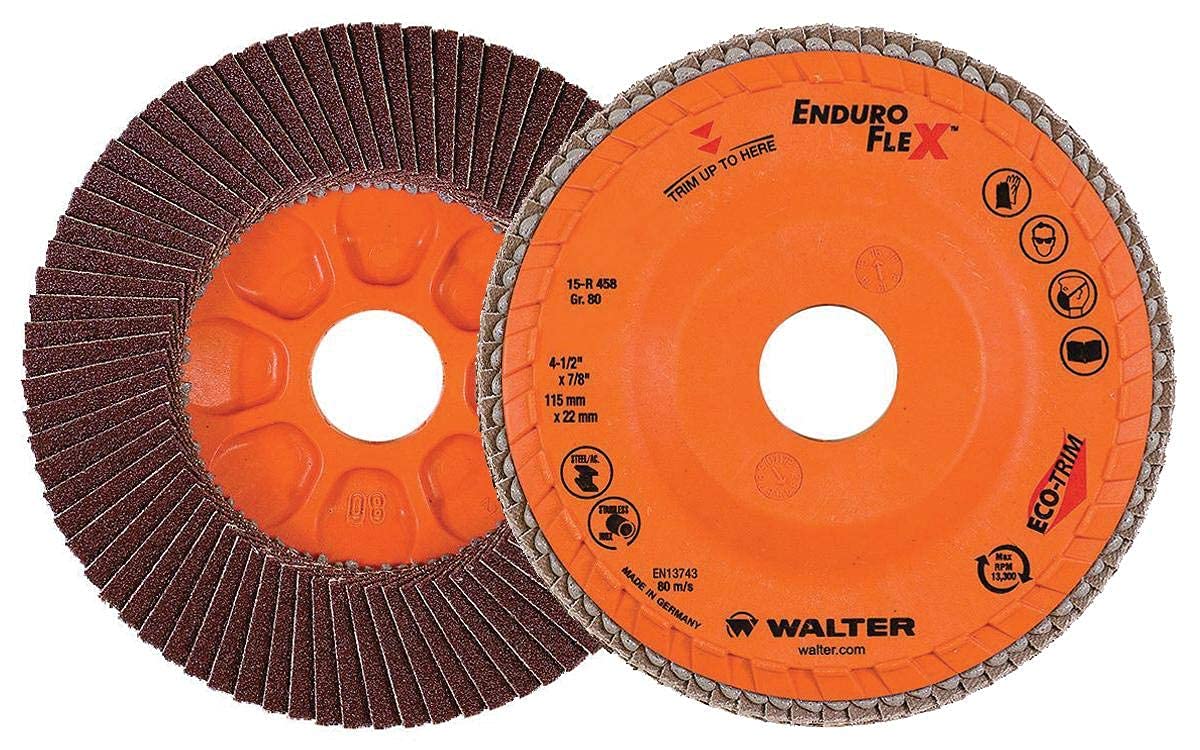 Walter (15R708) ENDURO-FLEX Abrasive Flap Disc - 80 Grit, 7 in. (Pack of 10) - Image 2