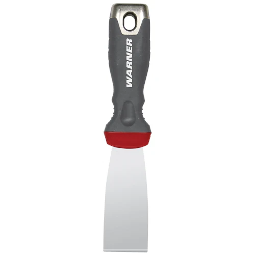 Warner Manufacturing 1-1/2" ProGrip Stiff Putty Knife, Stainless Steel with Hammer Cap