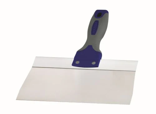 Warner Manufacturing 8" ProGrip Stainless Steel Drywall Taping Knife, Soft Grip Handle