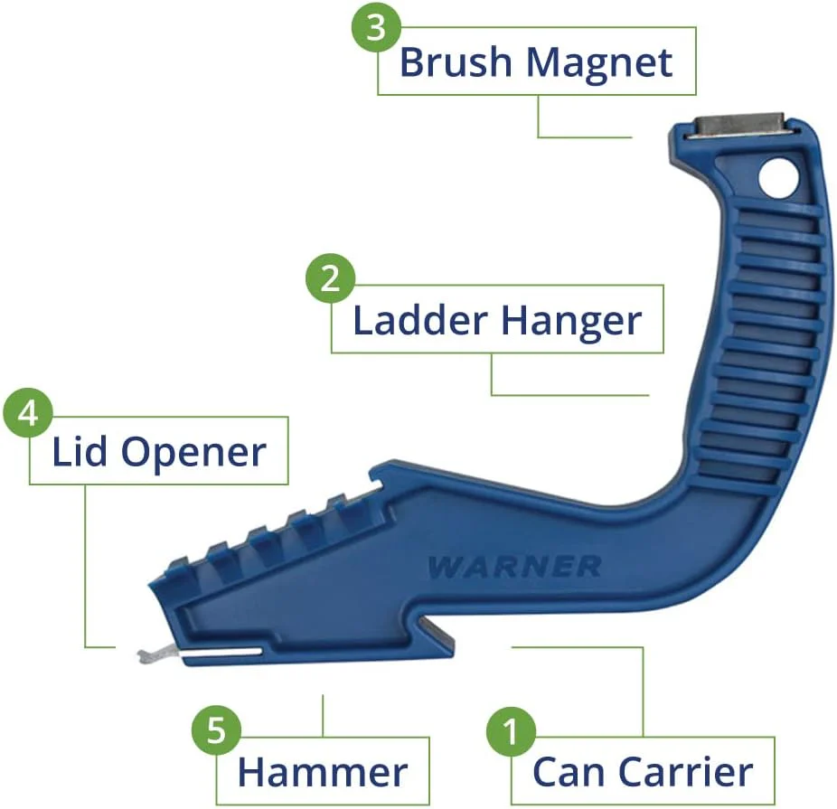 Warner Can-Do Grip 5-in-1 Paint Can Multi Tool Carrier, Opener, Hanger, Magnet and Hammer - Image 7