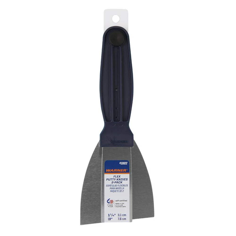 Warner 10822 DIY Flex Putty Knife, 2-Pack with 1-Each 1-1/4" & 3", Flex (Pack of 2)