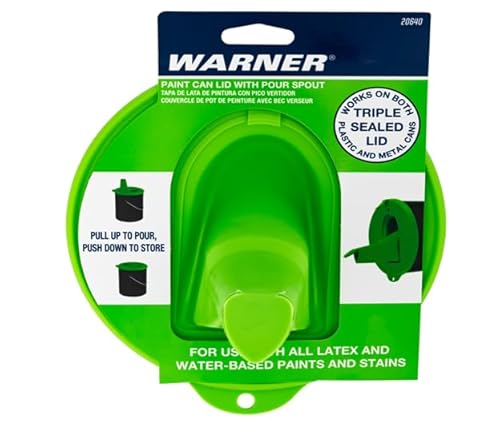 Warner Manufacturing 1 Gallon Paint Spout 20640 Pour Lid, Green