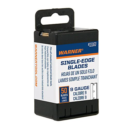 Warner Single Edge Razor Blades in Safety Dispenser, 50-Pack, 11163
