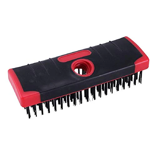 Warner Tool 3410487: Soft Grip Steel Wire Scrub Brush W/Scraper, 8
