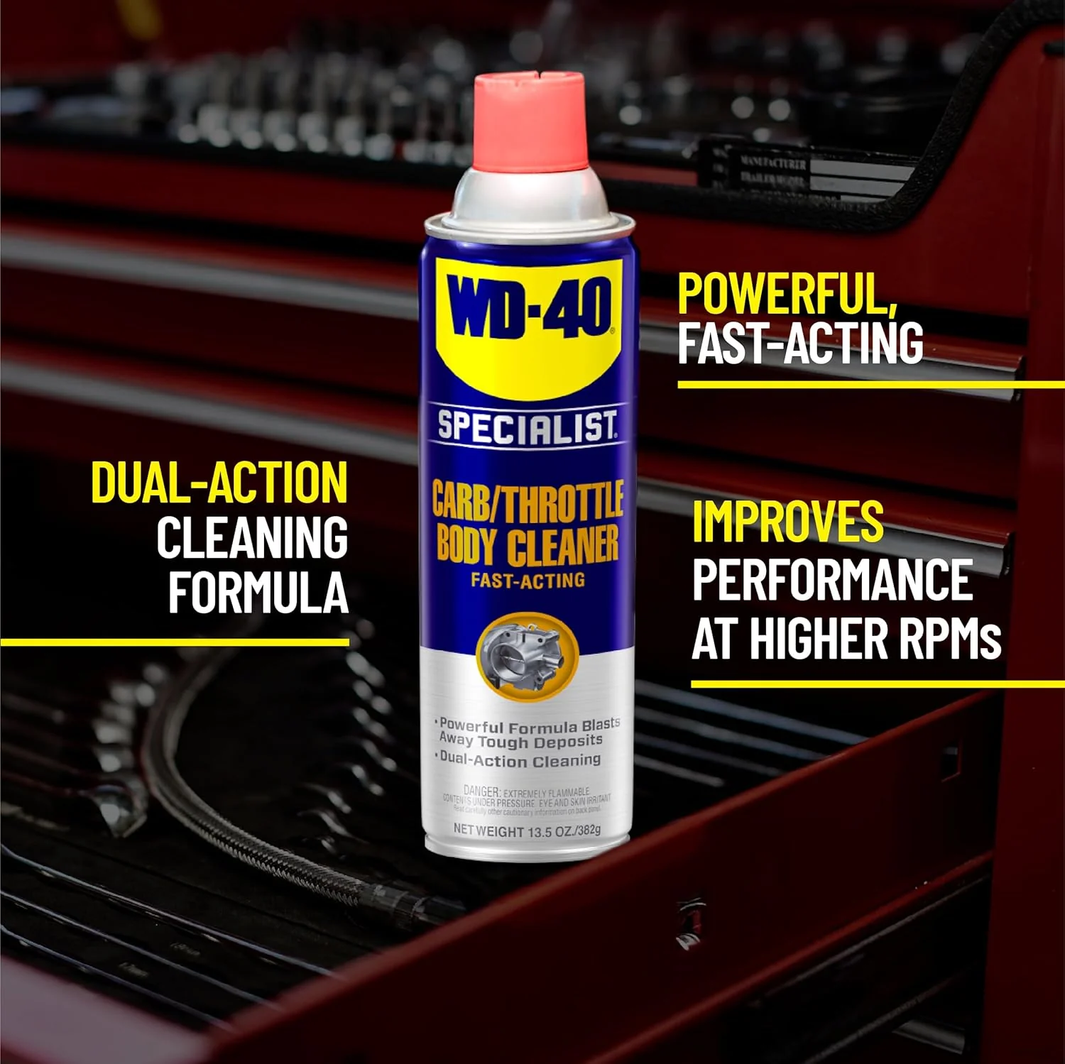 WD-40 300134 Specialist Carb/Throttle Body & Parts Cleaner, 13.5 oz (Pack of 6) - Image 2