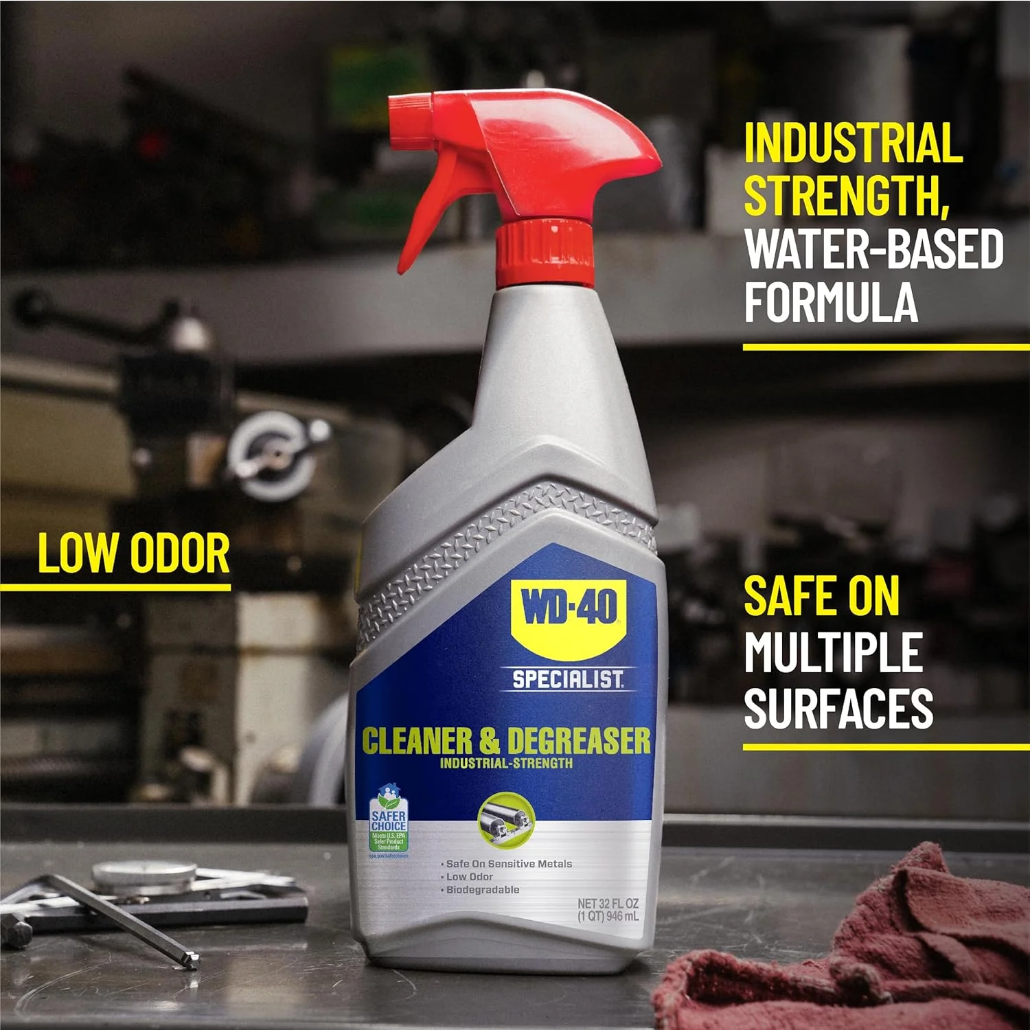 WD-40 300356 Specialist Cleaner & Degreaser, Multi-Surface Cleaning Solution, Great for Cleaning Grills and Grill Parts, 32 Fl Oz (Pack of 1) - Image 2