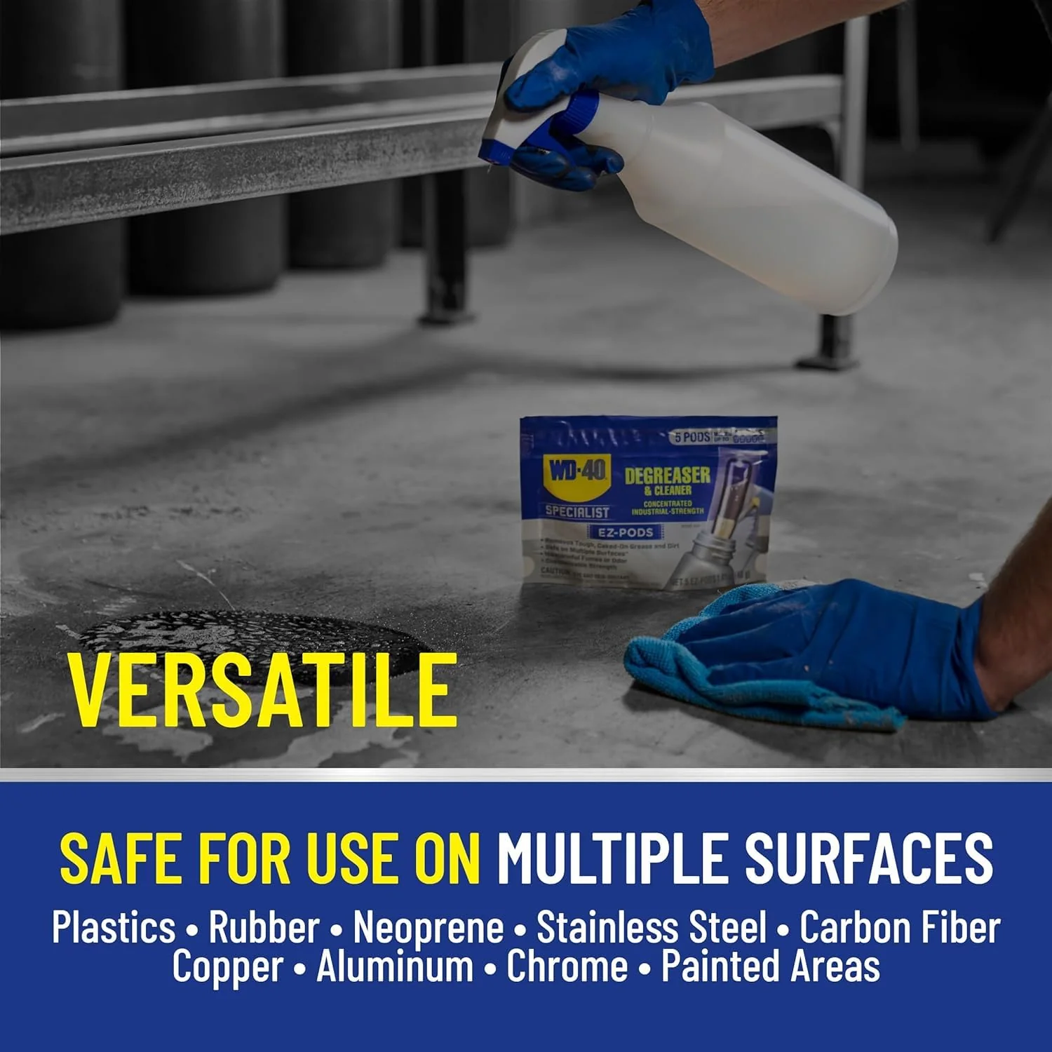 WD-40 300882 Specialist Degreaser and Cleaner EZ-PODS, Customizable Industrial-Strength Concentrate, Multi-Surface Cleaning Solution, Cleans and Degreases BBQ, Patio Cleaner, Unscented, 0.28 oz (Pack of 5 Pods) - Image 6