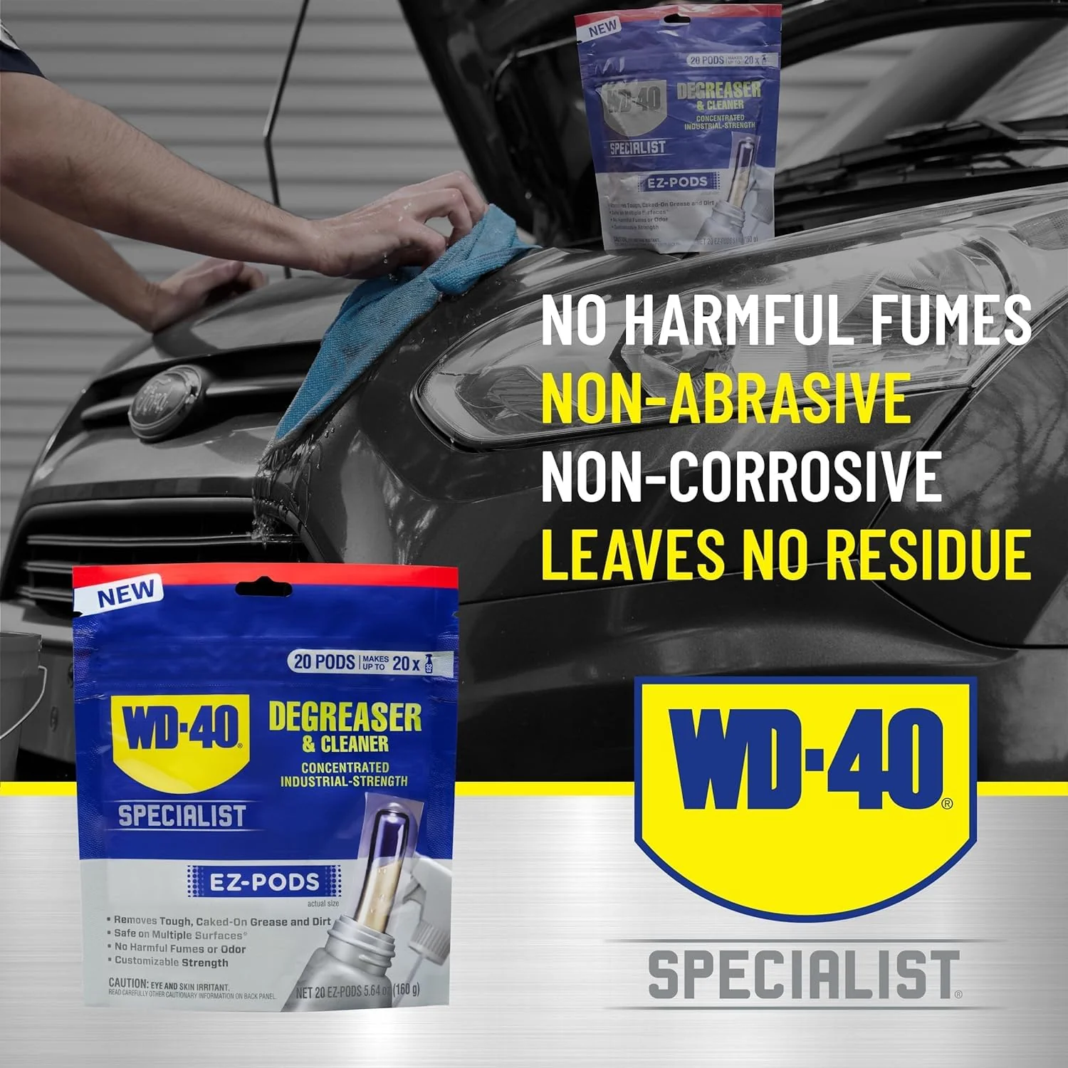 WD-40 300882 Specialist Degreaser and Cleaner EZ-PODS, Customizable Industrial-Strength Concentrate, Multi-Surface Cleaning Solution, Cleans and Degreases BBQ, Patio Cleaner, Unscented, 0.28 oz (Pack of 5 Pods) - Image 7