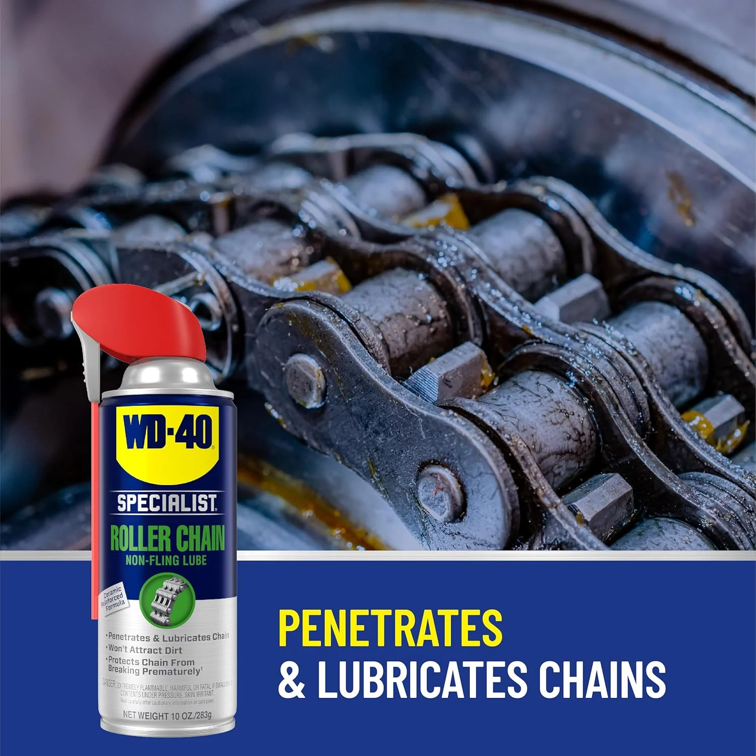 WD-40 300493-6PK Specialist Roller Chain Non-Fling Lubricant, 10 oz (Pack of 6) - Image 4