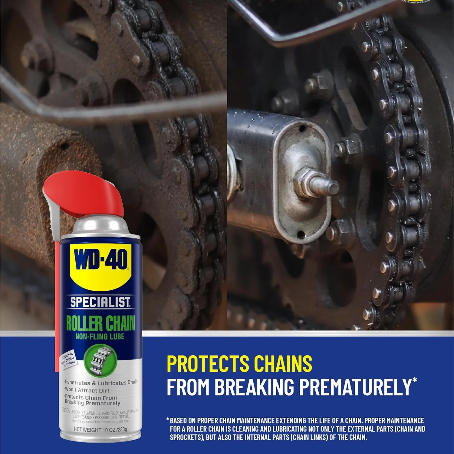 WD-40 300493-6PK Specialist Roller Chain Non-Fling Lubricant, 10 oz (Pack of 6) - Image 5