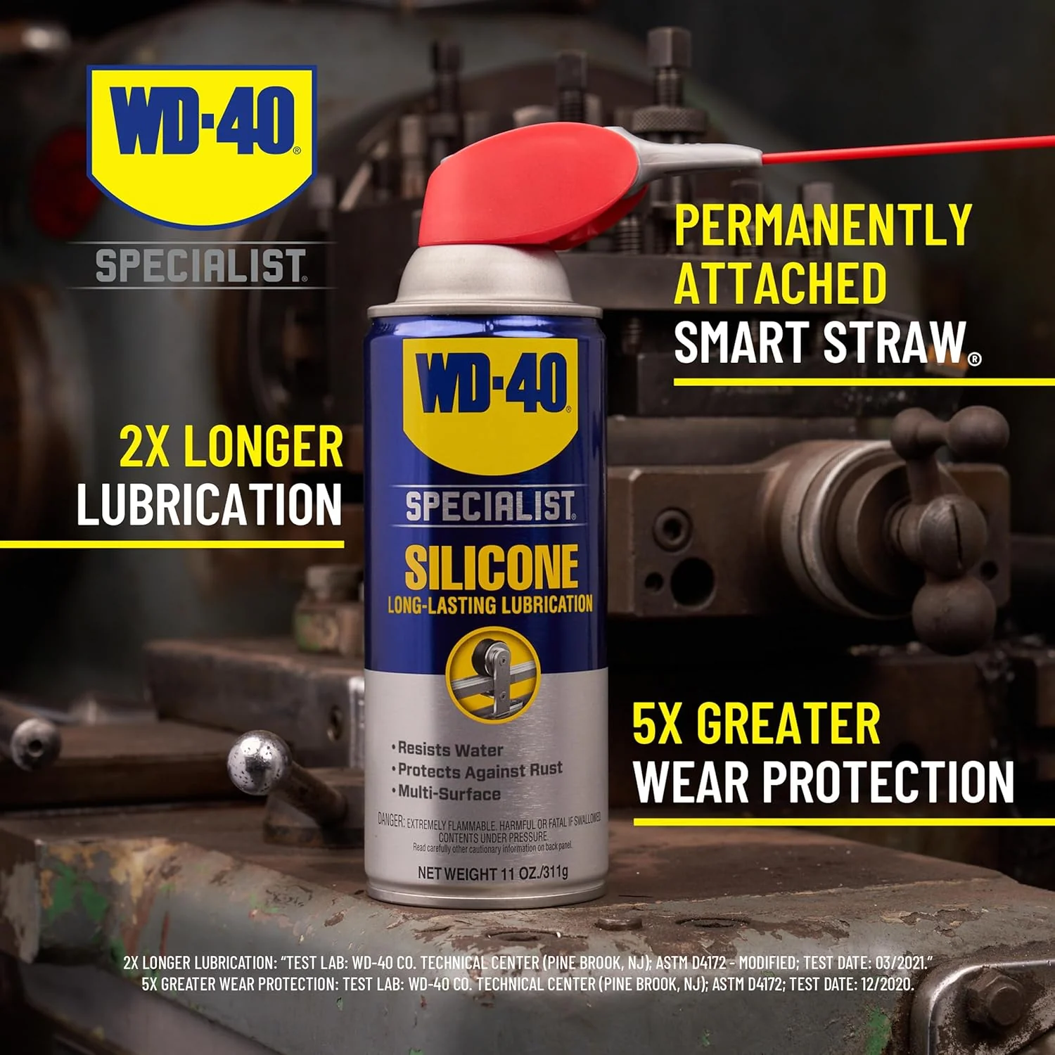 WD-40 Specialist Silicone Lubricant with Smart Straw, Sprays 2 Ways, 11 oz (Pack of 6) - Image 2
