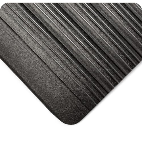 Wearwell Deluxe Tuf Sponge Mat, 30' Length x 4' Width x 5/8" Thick, Black - Image 3
