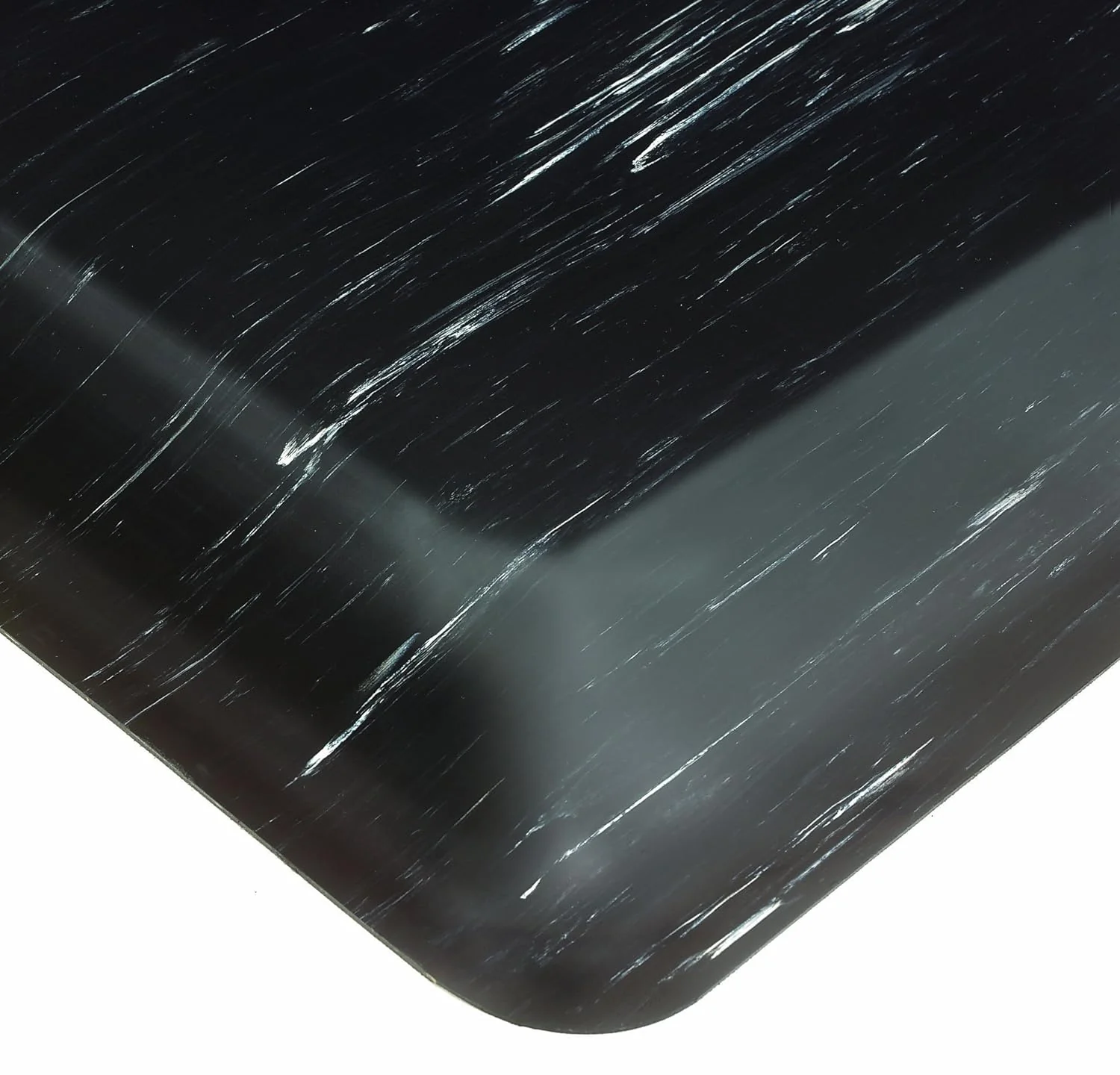 Wearwell Anti-Fatigue Mat, PVC 496 Smart Tile-Top Medium Duty Tapered Edges, for Dry Areas, 3' Width x 5' Length x 1/2" Thickness, Black