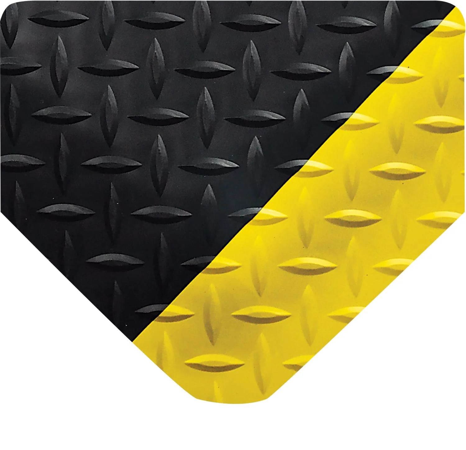 Wearwell Diamond-Plate SpongeCote UltraSoft Mat Anti-Fatigue Workstation Mat. 2' W x 3' L x 15/16" Thickness. Nitricell Sponge. Pre-Beveled Edge.