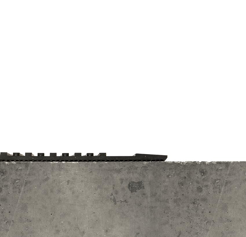 Wearwell UpFront Scraper Mat - Slotted Black. Natural Rubber. Pliable Ridges. Shoe Cleaning Mat for Debris, Snow and Rain. 3' W x 5' L x 5/16" Thickness. - Image 3