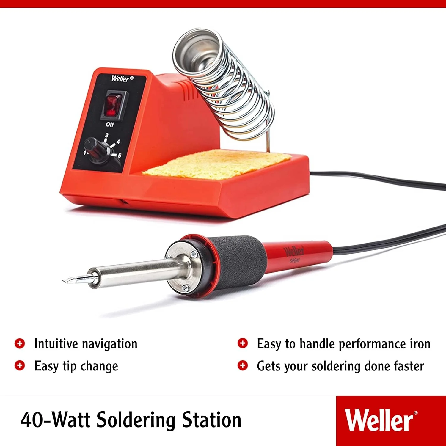 Weller 40W Digital Soldering Station -WLC100 Black - Image 3
