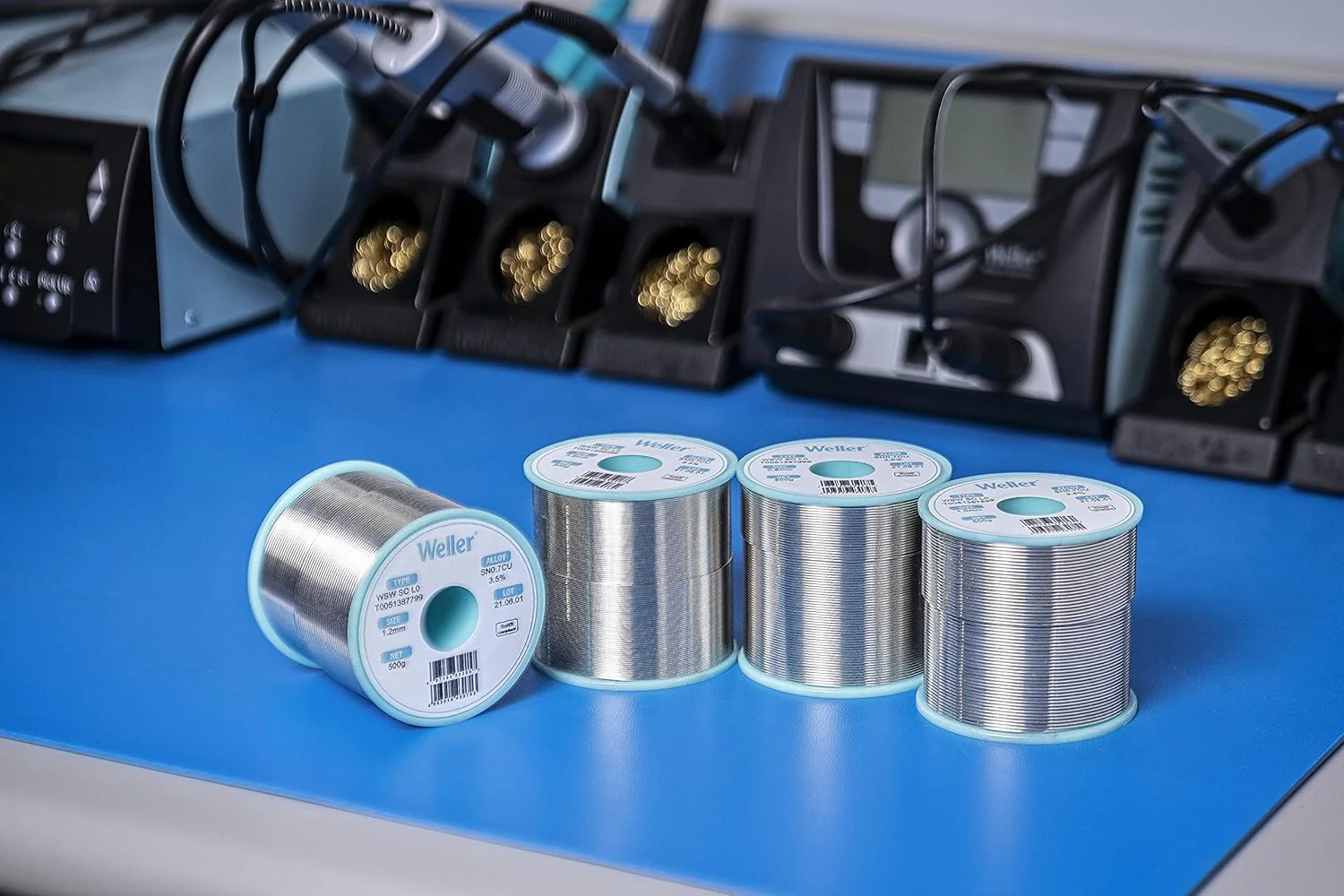 Weller WSW SAC L0 Lead Free Solder Wire, 0.3 mm / 0.012 in Diameter, 500 g / 17.637 oz Weight, Sn96.5Ag3.0Cu0.5 Alloy, 3.5% Flux Content - T0051387299 - Image 7
