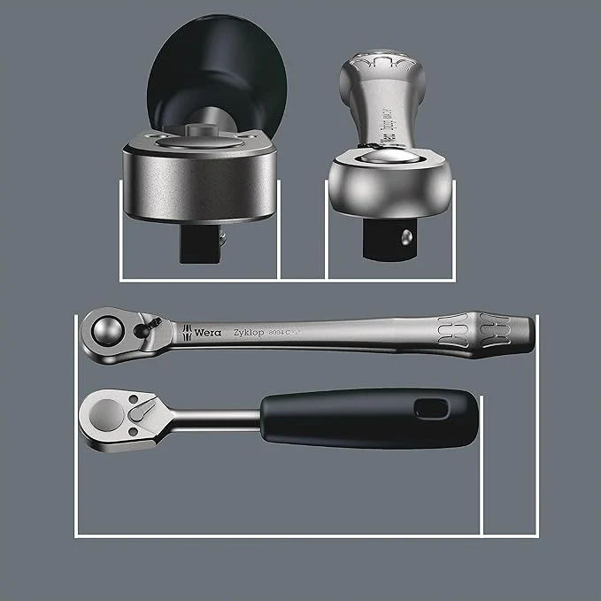 Wera Tools 8004 Zyklop Metal Ratchet with Switch Lever - Image 4
