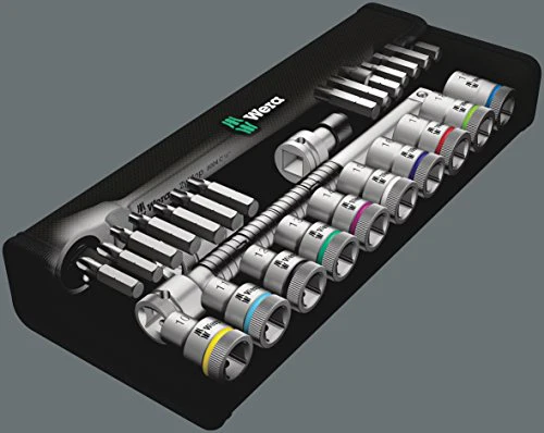Wera 05004078001 8100 SC 8 Zyklop Metal Ratchet Set with Switch Lever, 1/2" Drive, Metric, 28 Pieces - Image 18