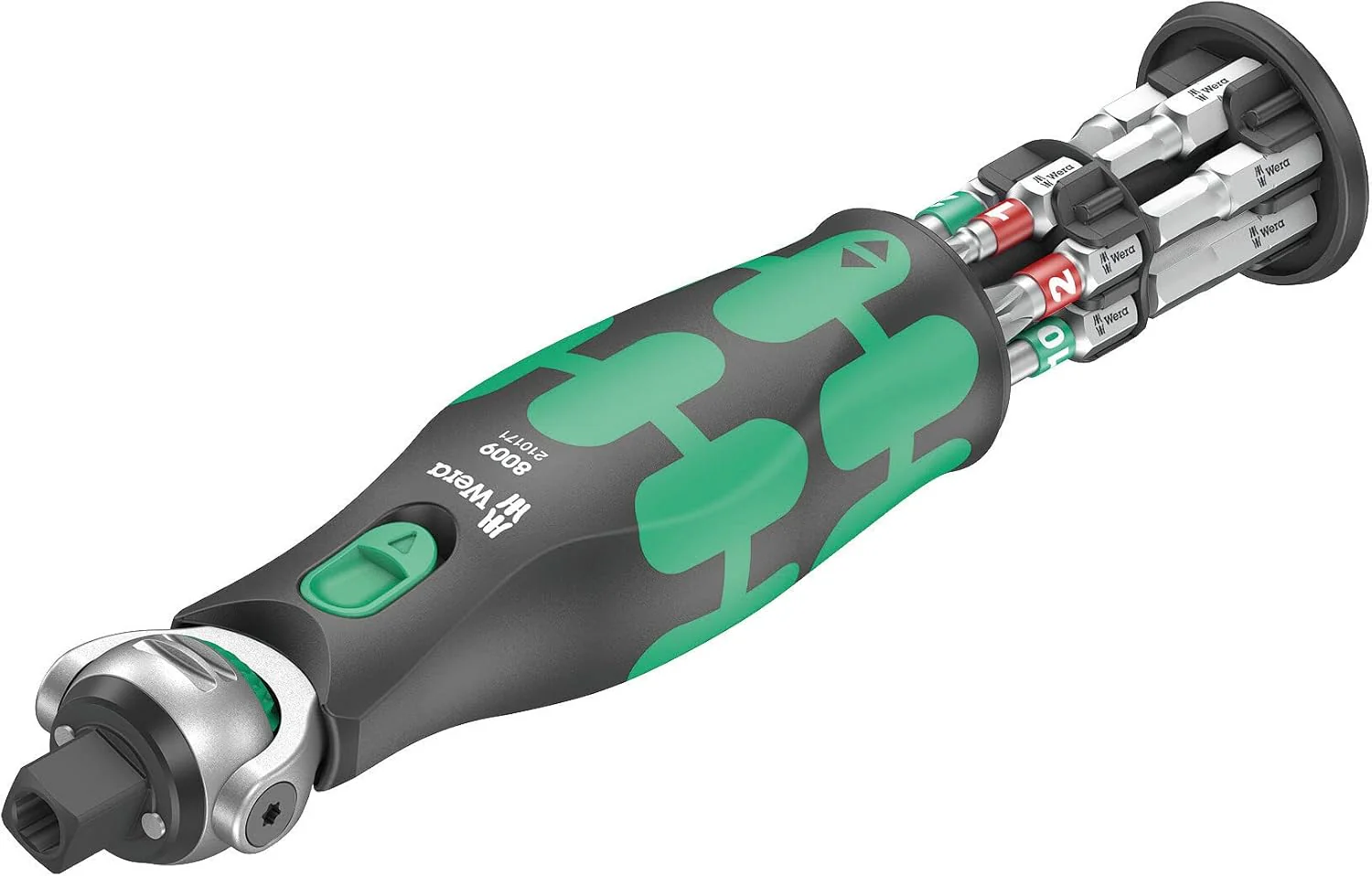Wera 8009 Zyklop Pocket Set Imperial 1, Ratchet Set, 13 Pieces, Black/Green - 05004282001 - Image 2