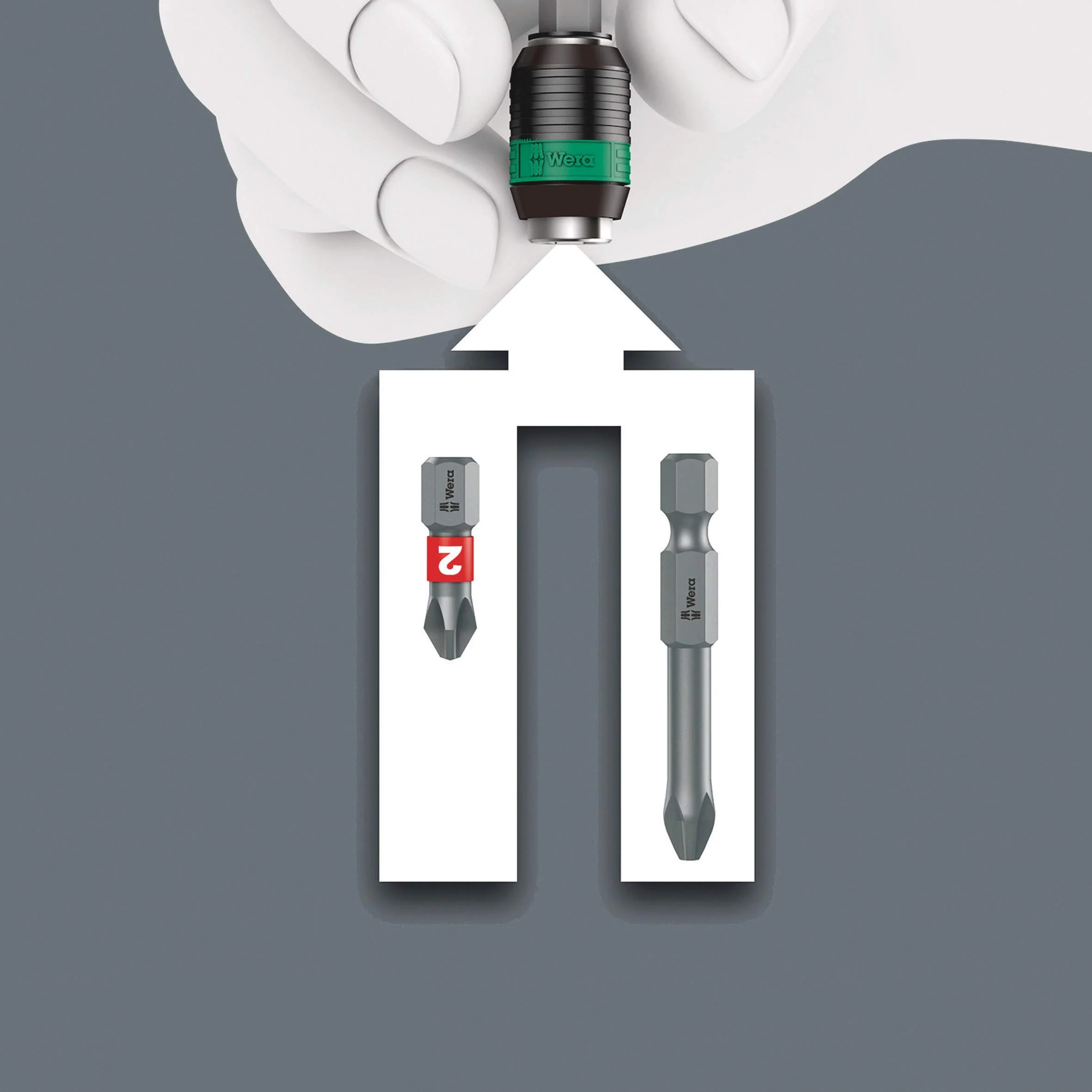 Wera Tools 416 R T-Handle Bitholding Screwdriver Rapidaptor, 1/4" x 45 mm, 05023404001 - Image 12