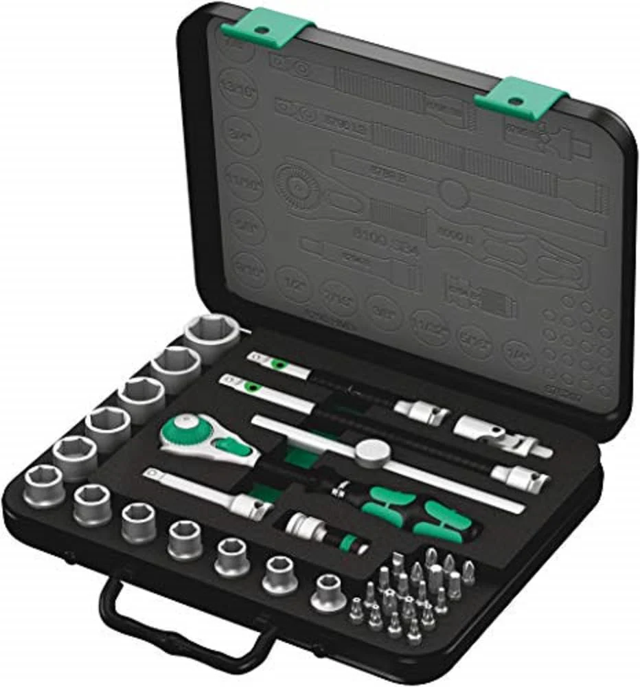 Wera Tools (5003596001) Zyklop 8100 SB 4 3/8-Inch SAE Ratchet Set, 38-Piece