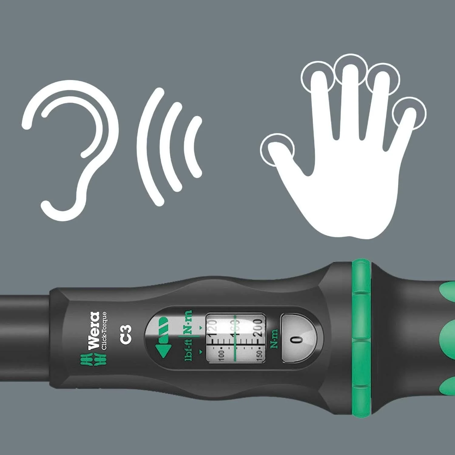 Wera Tools 5075622001 Click-Torque C 3 Torque Wrench with Reversible Ratchet, 1/2" x 40-200 Nm - Image 2