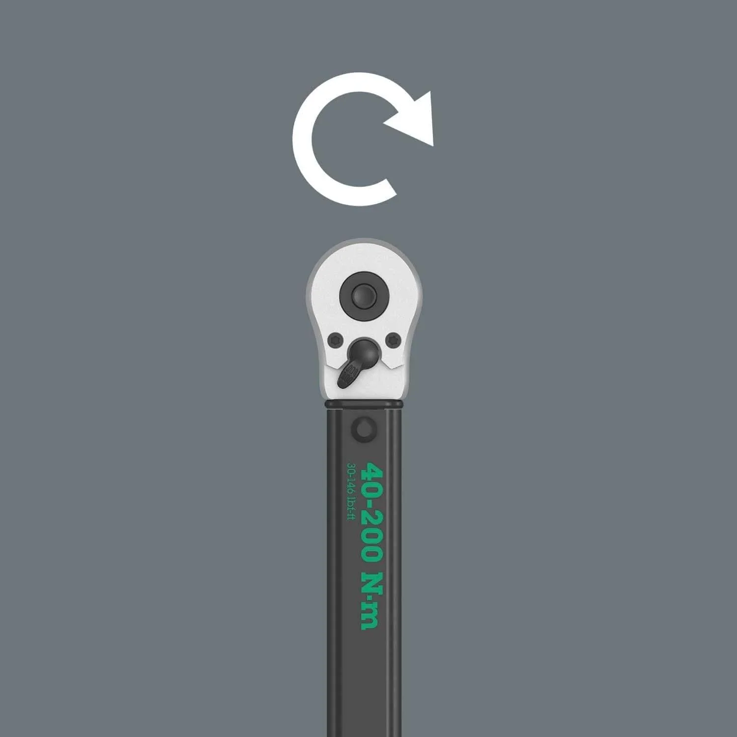 Wera Tools 5075622001 Click-Torque C 3 Torque Wrench with Reversible Ratchet, 1/2" x 40-200 Nm - Image 3
