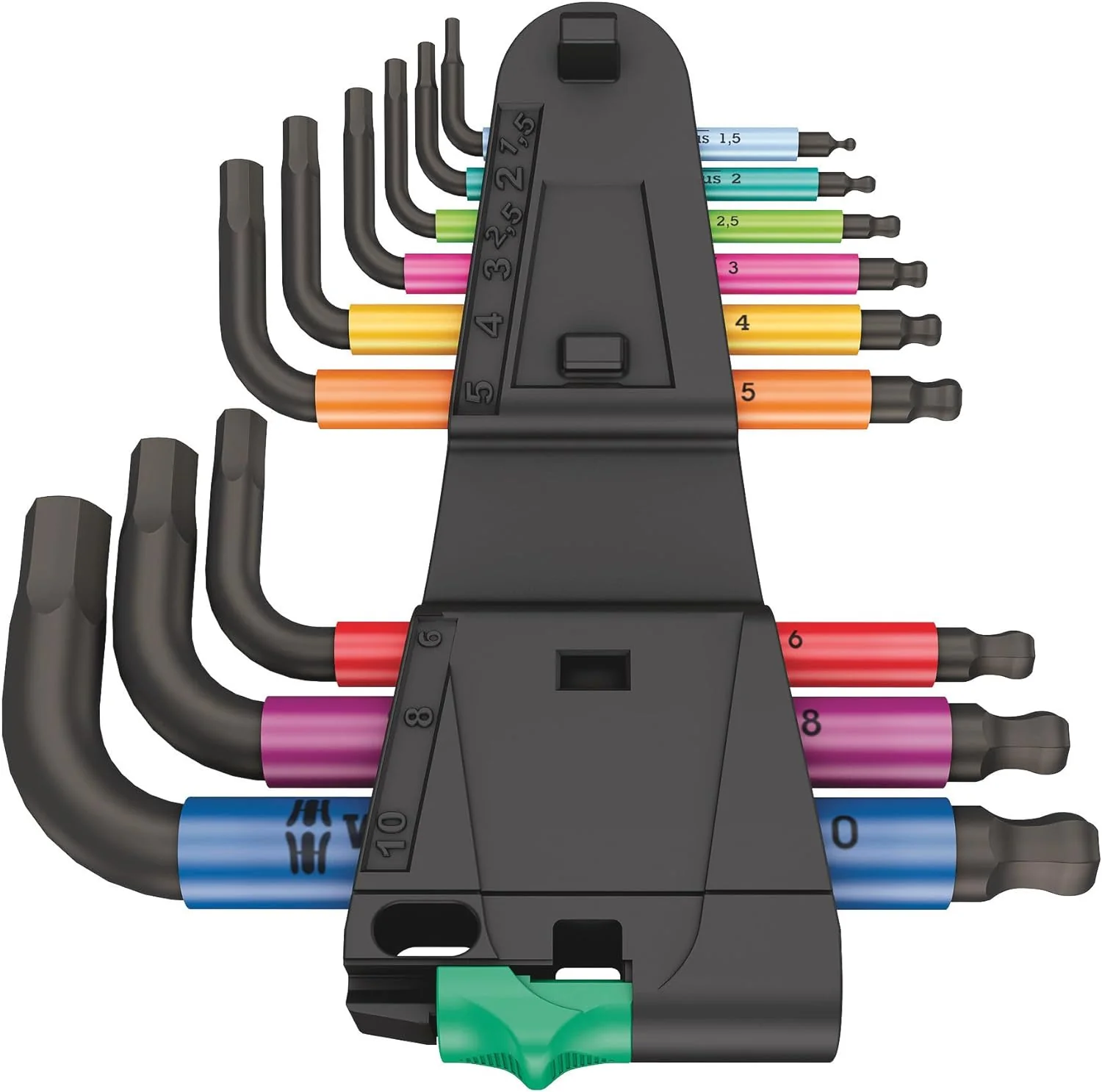 Wera Tools (5133164001) 950/9 Hex-Plus Multicolour 2 L-Key Set, Metric, BlackLaser, 9 Pieces - Image 3