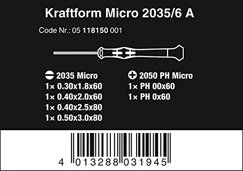 Wera Tools Micro Electronics Screwdriver Set and Rack, 6-Piece - Image 39