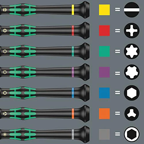 Wera Tools Micro Electronics Screwdriver Set and Rack, 6-Piece - Image 6