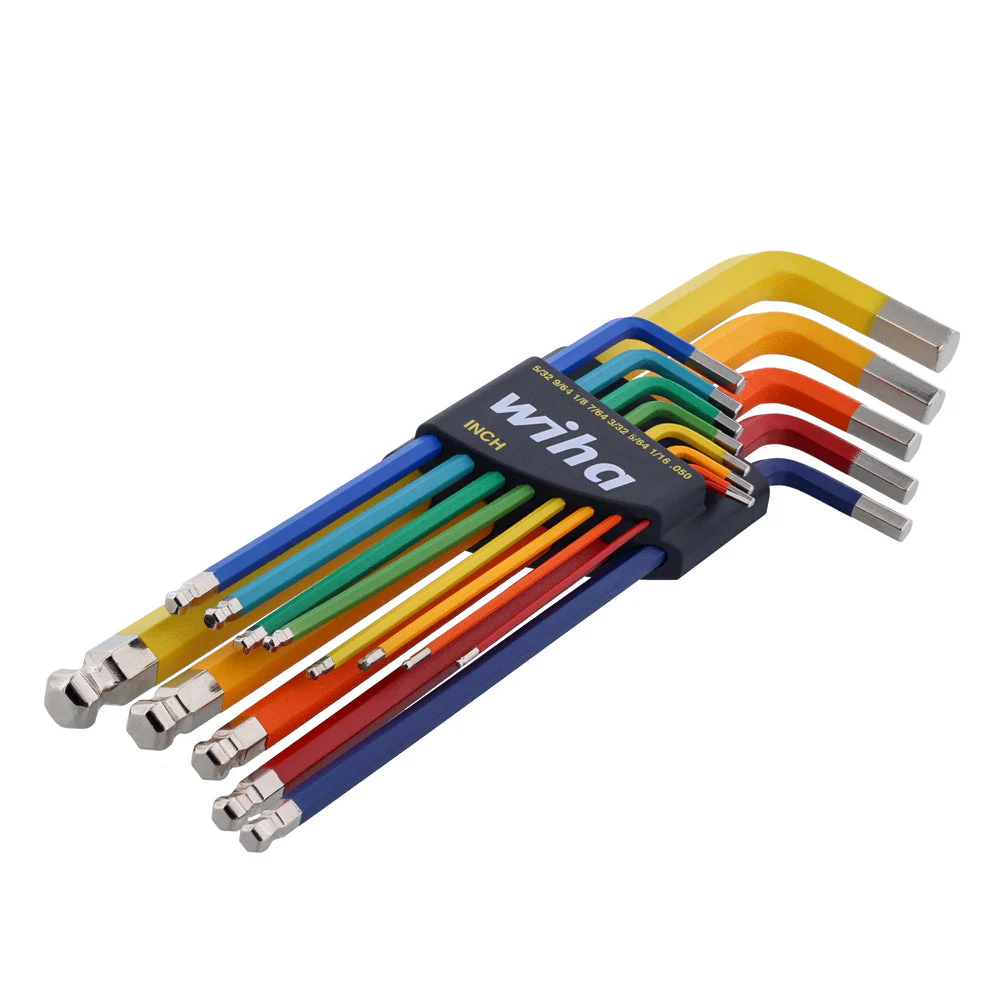 Wiha 13 Piece Ball End Color Coded Hex L-Key Set - Inch - Image 3