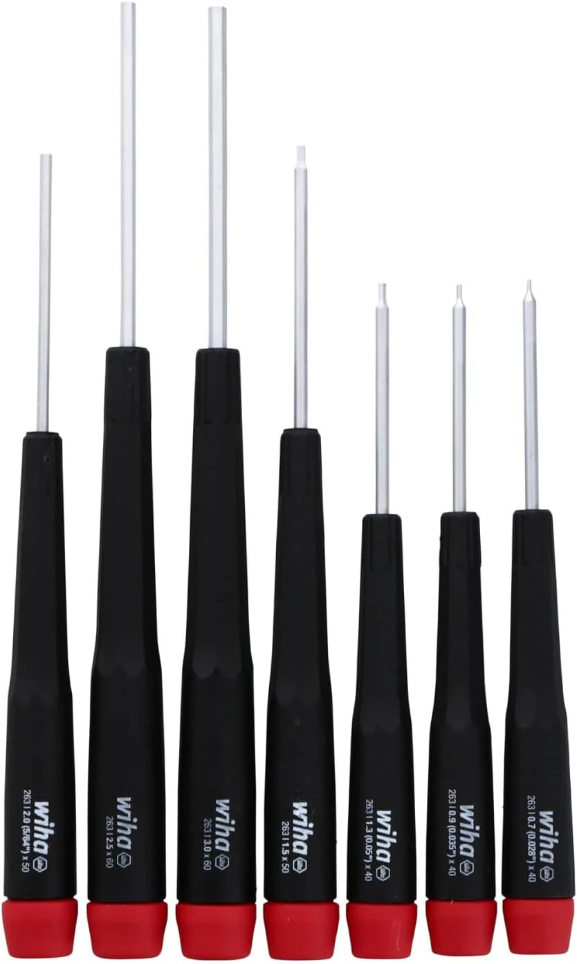 Wiha 26390 Screwdriver Set, Hex Metric With Precision Handle, .7 - 3.0mm, 7 Piece - Image 3