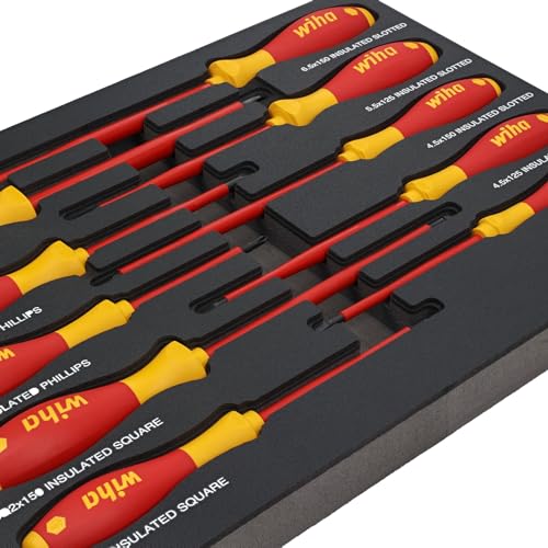 Wiha 32080 10 Piece Insulated SoftFinish Cushion Grip Screwdriver Tray Set - Image 3